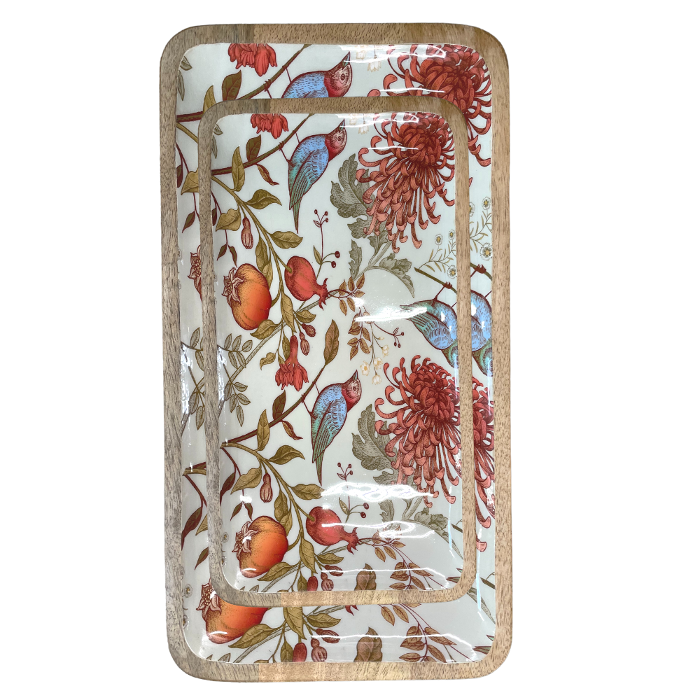 Decorative trays & platters in stunning designs.  Stylish entertaining