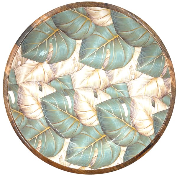 A green & beige monstera, also known as cheese plant, design inspired by nature.  Unique, hand-crafted gifts.