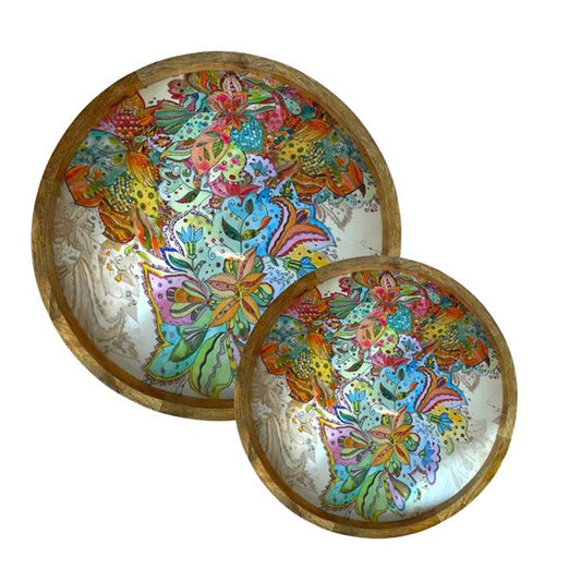 'Flower Power Paisley' Tray