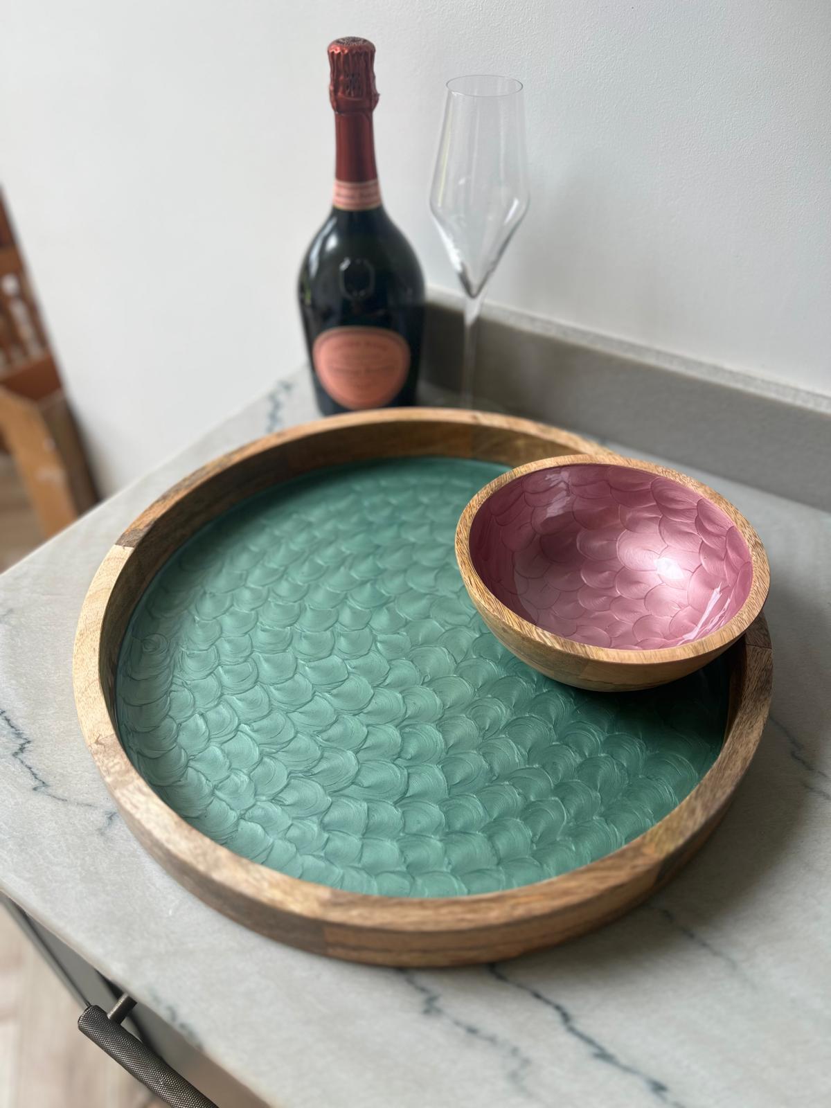 Hand-painted Pearl Finish Tray