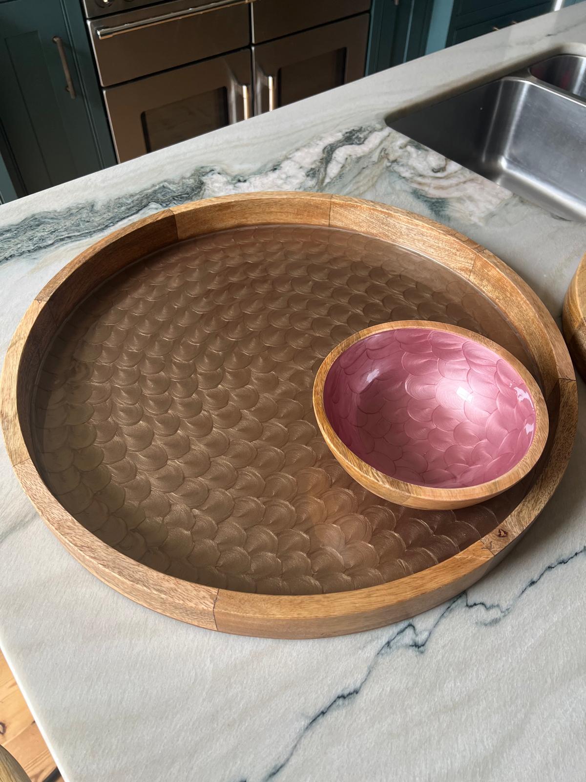 Hand-painted Pearl Finish Tray