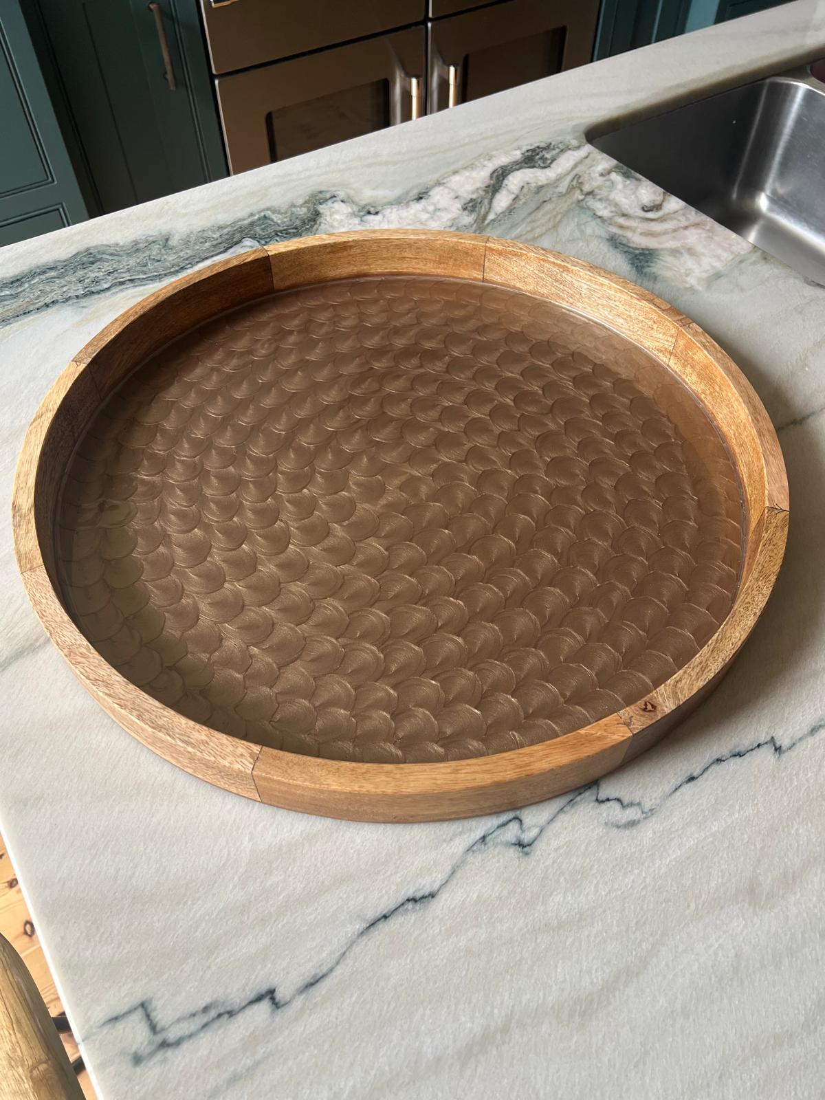 Hand-painted Pearl Finish Tray