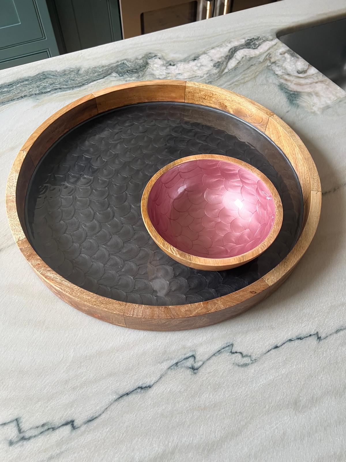 Hand-painted Pearl Finish Tray