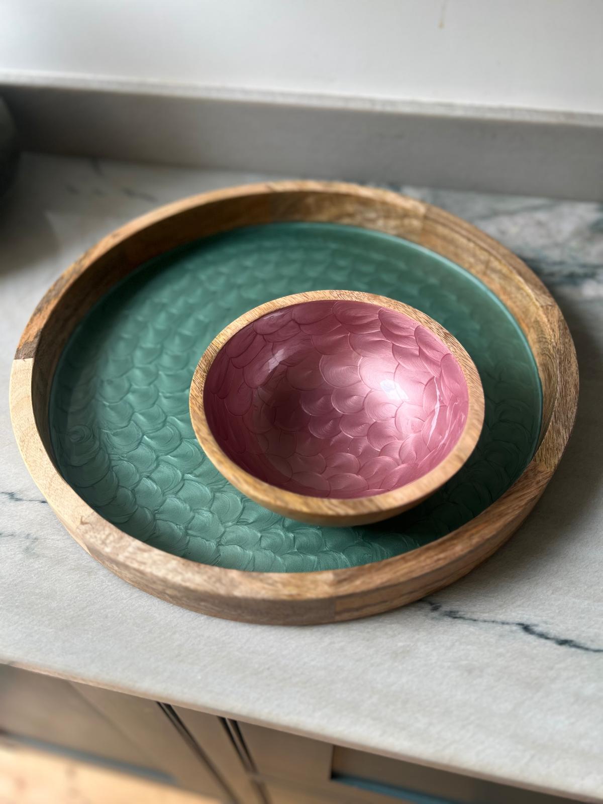 Hand-painted Pearl Finish Tray