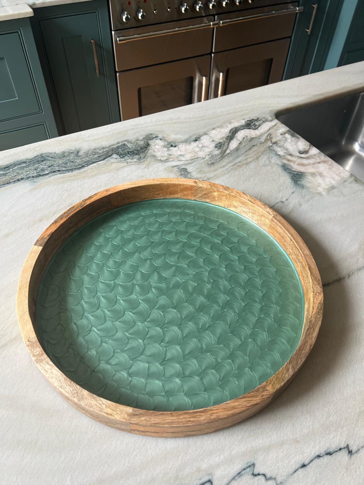 Hand-painted Pearl Finish Tray